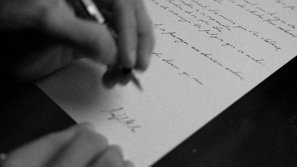 La lumière est un choix — Lettre manuscrite I